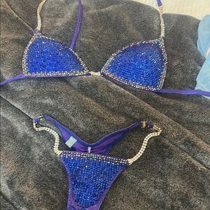 Sparkling Blue and Purple Bikini Set